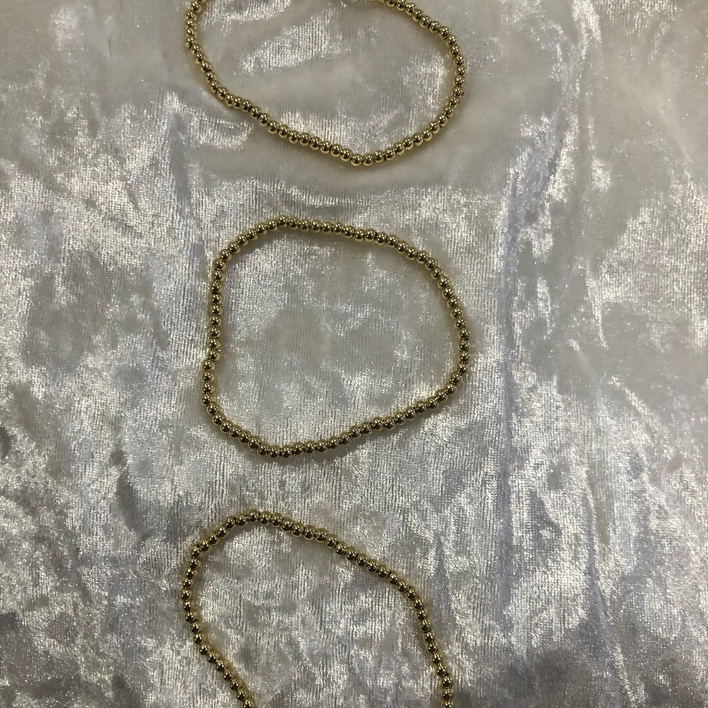 Pack of 3 Gold beaded bracelets